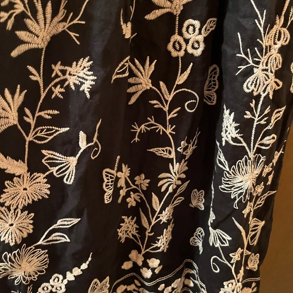 Johnny Was Domingo Linen Knit Mix Dress in Black - Picture 8 of 9